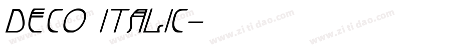 Deco Italic字体转换